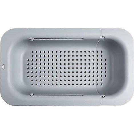 Passoire et panier égouttoir extensible pour évier de cuisine, passoire à poser sur l'évier pour égoutter, laver et conserver les fruits et légumes (1/5)