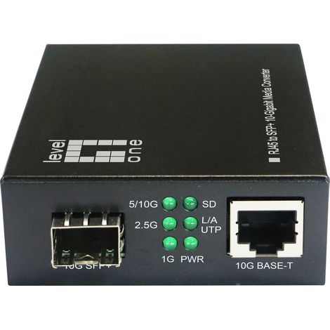 Convertidor Levelone GVT-2051 10000 Mbit/s compacto negro (1/5)