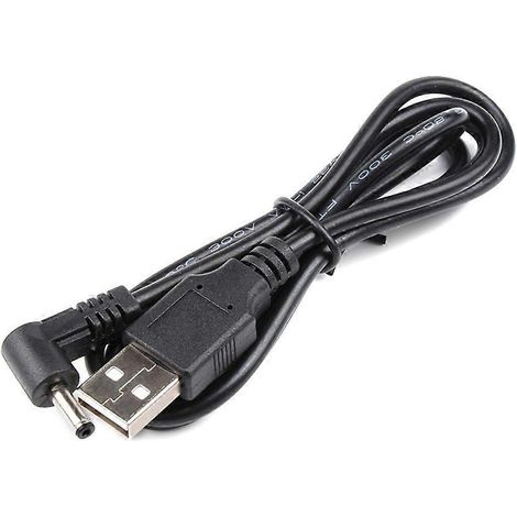 Câble d'alimentation USB vers DC 5V avec connecteur coudé, 3,5 x 1,35 mm, 1 m, pour petits appareils électroniques (1/4)