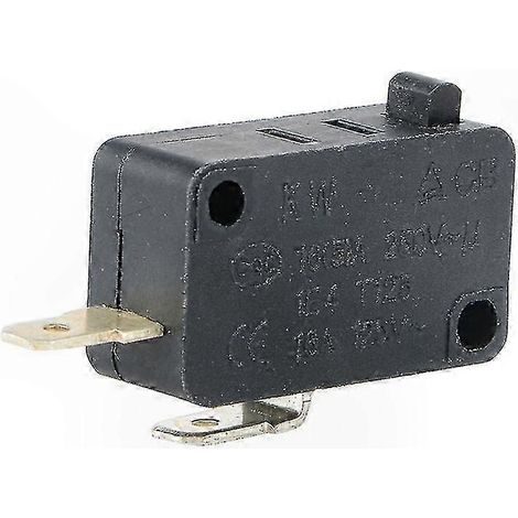 Interrupteur Micro 2 Broches pour Porte de Four Micro-Ondes, 16A 250V Pièce de Rechange Électroménager (1/4)