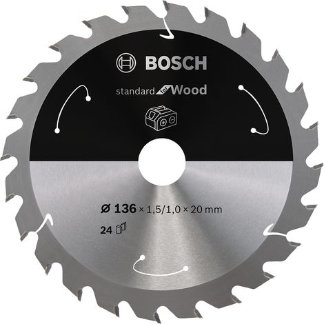 LAMA PER SEGA CIRCOLARE BOSCH D.136mm 24 DENTI TAGLIO LEGNO - 2608837668 (1/3)