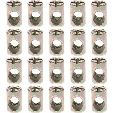 Écrous cylindriques fendus, goujons transversaux M6x15mm, lot de (1/5)