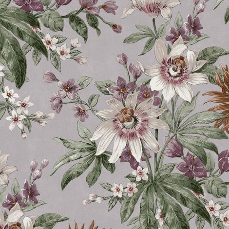 Sublime Elegante Blumen Lila Vliestapete 10mx52cm (1/4)