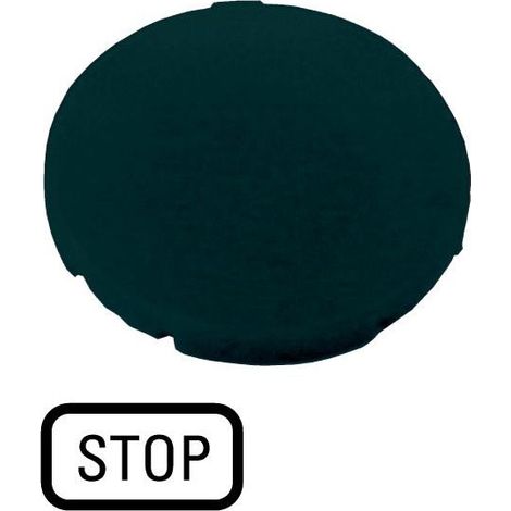 Étiquette plate noire STOP EATON M22-XD-S-GB0