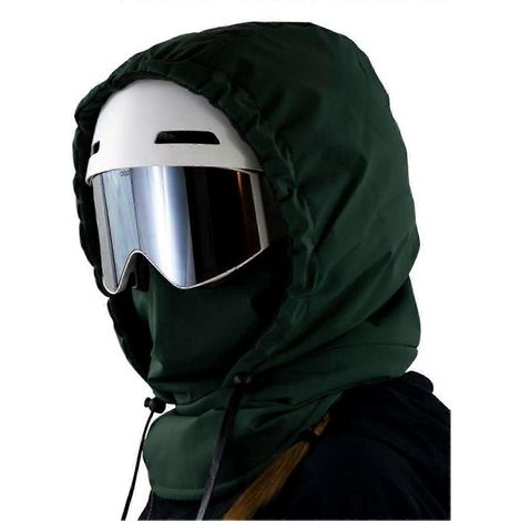 Cagoule intégrale coupe-vent et imperméable en polaire, idéale pour le ski et les sports d'hiver en extérieur (hommes et femmes). (1/5)