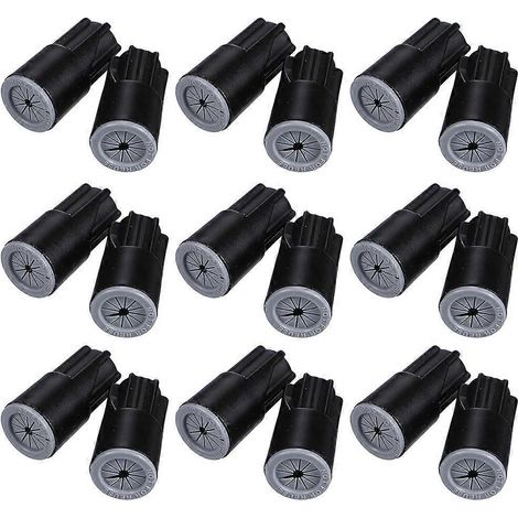 Lot de 50 connecteurs de câbles électriques extérieurs étanches pour éclairage paysager-2.3X1.2cm-Black