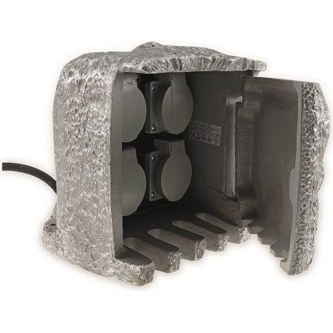Prise de jardin CHILITEC Stone, 4 prises, IP44, 16 A, 250 V (1/4)
