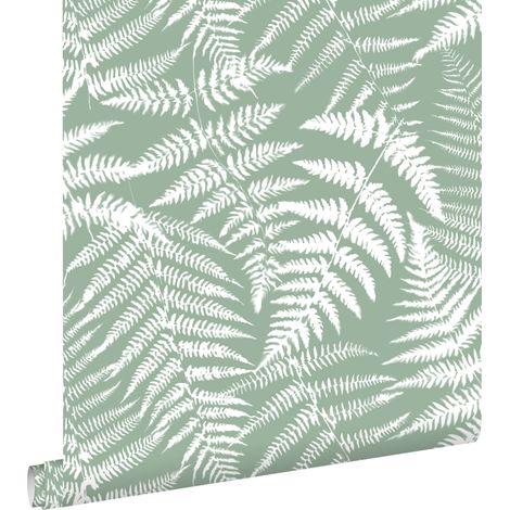 papier peint fougères vert menthe  - ESTAhome (1/5)