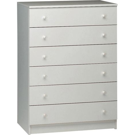 cassettiera bianca con 6 cassetti 77x47x107 cm