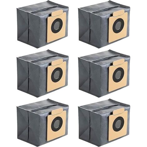 Sacchetti per aspirapolvere compatibili con Eufy Clean X8 Pro e X10 Pro Omni – Confezione da 6, grande capacità, realizzati in tessuto filtrante ad alte prestazioni.