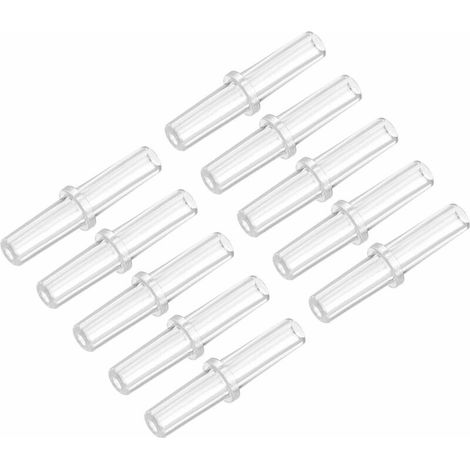 Aquarium Air Vanne Connecteur Plastique en Ligne Tuyauterie Clapets Anti-Retour pour 4mm Poisson Réservoir Étang Ligne Air Droit 30Pcs, (1/4)