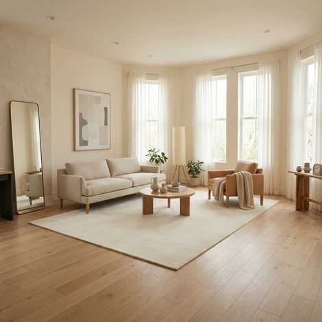Tapis berbère Fluffy - Tapis en laine  - 160x90cm, Rectangular - 100% Laine vierge - Noué main - Blanc