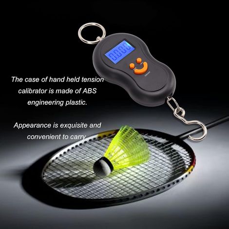 Calibrateur de Tension électronique, Pèse-Bagages numérique de Badminton avec Affichage Numérique LCD Outils manuels de Cordage de Machine de Badminton de Tennis pour Le Sport