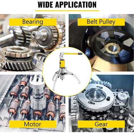 Mophorn 15 Ton Hydraulic Gear Puller Adjustable 3 Jaws Wheel Bearing Pulling Separator 3 in 1 Pump Oil Tube Drawing Machine Wheel Bearing Hub Removal Tool with Case (1/4)