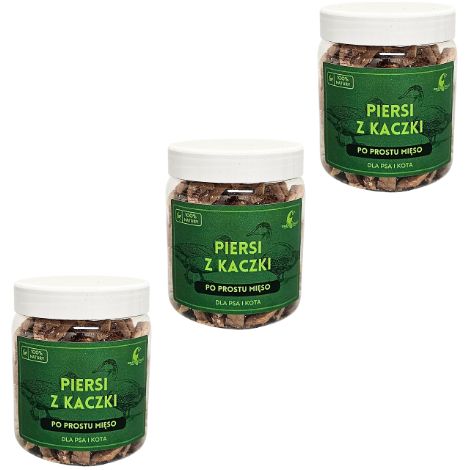 3 x gefriergetrocknete Entenbrust (70 g) für Hunde und Katzen Omega-3-Fettsäuren Gesunder Leckerbissen