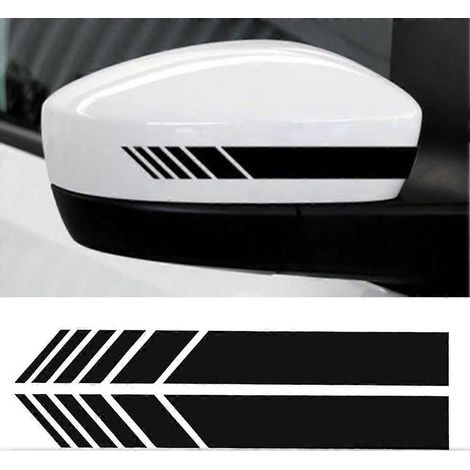 Set mit 2 dekorativen Auto-Spiegelaufklebern zum Selbstgestalten. Seitenaufkleber, Zierleisten, Vinyl für SUVs.