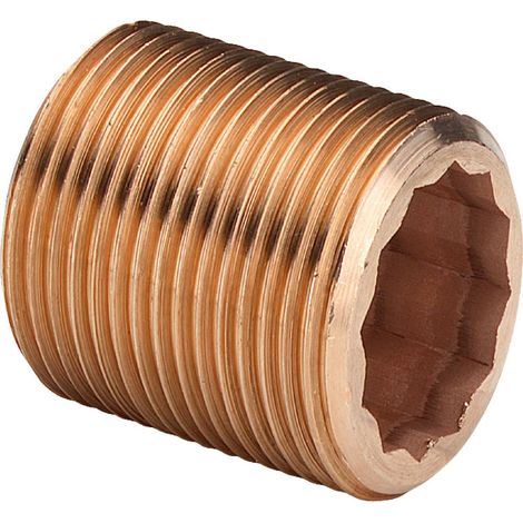 Viega Nipplo lungo, G 1, L 120 bronzo rosso o bronzo al silicio Modello 3535, 319649