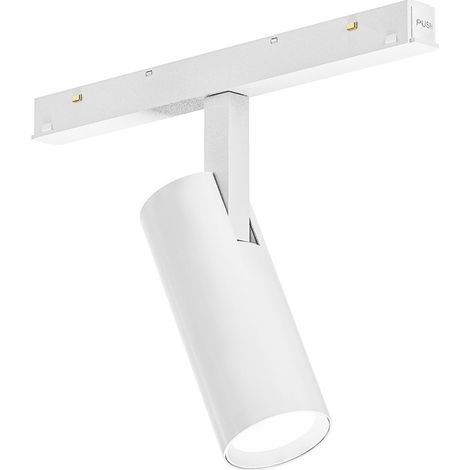 GFA1770CD PROIETTORE DIMMERABILE PER BINARIO 48V ORIENTABILE DOPPIA ACCENSIONE AD INCASTRO MAGNETICO LED 3000K 967LM 12W BIANCO OPACO (1/2)