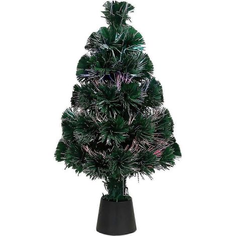 Sapin de Noël artificiel blanc lumineux de 45 cm (17,7 pouces), fonctionne sur piles, idéal pour la maison, le bureau ou les fêtes. Décorations de Noël. (1/5)