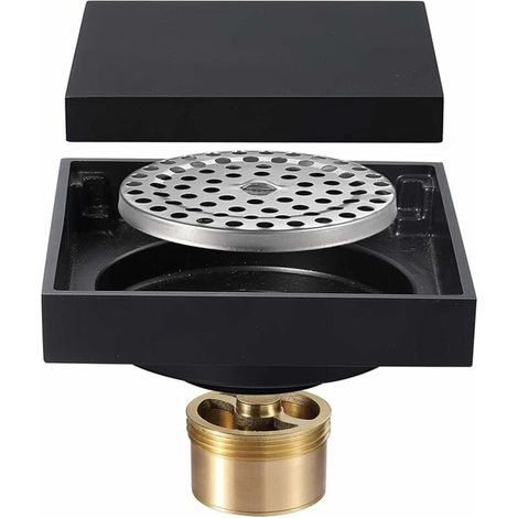 Siphon de Sol - 10 x 10 cm - Acier Inoxydable - Étanche aux Odeurs et Aux Insectes - Pour Salle de Bain Douche Cuisine - 1 Pièce