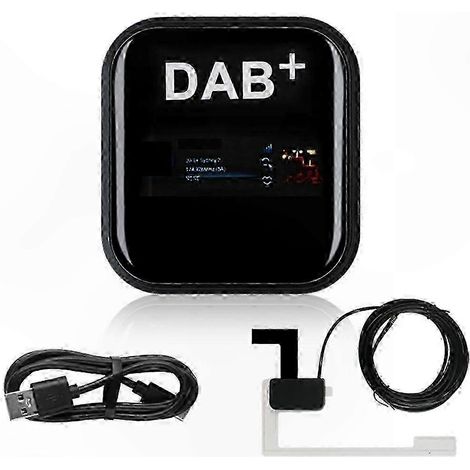 Antenne DAB+ avec adaptateur USB pour autoradio GPS Android récepteur stéréo, compatible marchés européens, usage universel, réception numérique améliorée. (1/5)