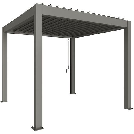 Pergola Gr. 3 x 3 quarzgrau-metallic