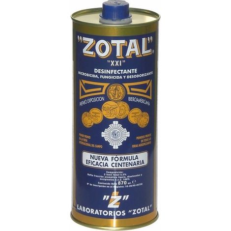 Desinfectante microbicida,fungicida y desodorizante zotal 870 Ml