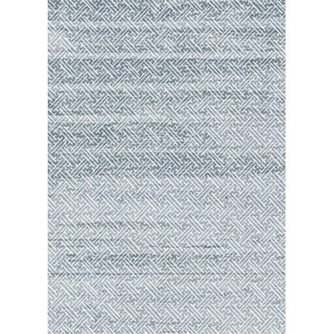Tappeto Pelo Corto Salotto Moderno Randall per Soggiorno Camera da Letto Divano Salone Antiscivolo Grande Grigio / Azzurro - 60X110cm (1/4)