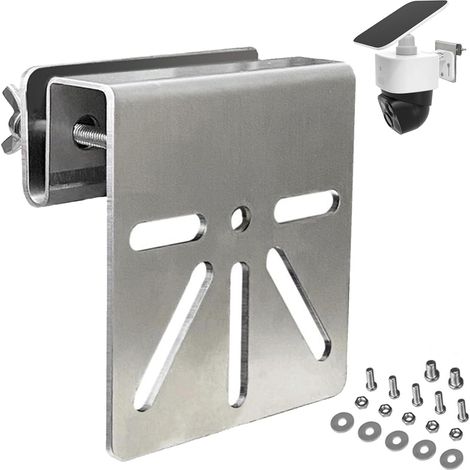 Support Camera Exterieur Support de Gouttière en Acier Inoxydable  Compatible Avec Panneau Solaire LED Caméras Extérieures I'extérieur l'intérieur ExtérieurC (1/5)