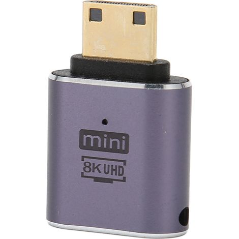 Adaptateur USB-C avec connecteur mâle-femelle, compatible 8K 60 Hz et 4K 120 Hz, et voyant lumineux, pour une utilisation au bureau. (1/5)