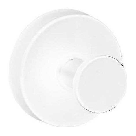 Robuster Saugnapfhaken, kein Bohren erforderlich, einfach zu montieren, aus wasserdichtem Edelstahl, für Bademantel oder Handtuch (weiß).