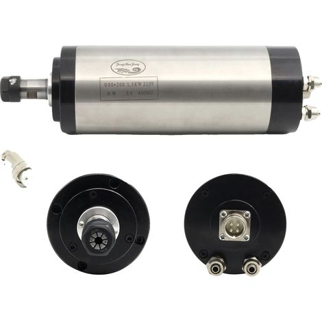 Routeur CNC, moteur de broche refroidi par eau de 1,5 kW, inverseur inclus, Juste un fuseau, 220V-b (1/2)