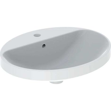 Geberit VariForm Einbauwaschtisch oval, 550x450mm, mit Hahnloch (1/5)