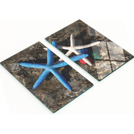 Multifunktionale, dekorative Küchenbretter, gehärtetes Seesternmuster, 2 x 30 x 52 cm (1/5)