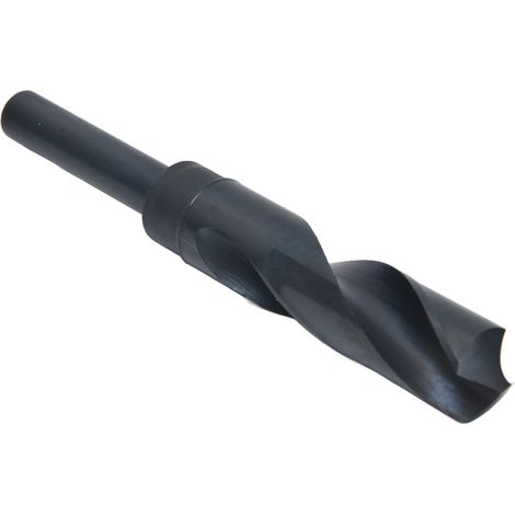 Foret hélicoïdal HSS à queue réduite 21,5mm, tige droite 1/2in, outil de perçage noir, perceuse métal, mèche acier rapide (1/5)