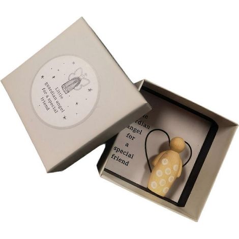 Schutzengel in einer Geschenkbox, handgeschnitzter Holzengel, Geschenk in einer Geschenkbox (1/5)