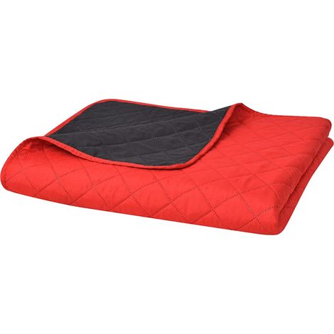 Copriletto Double-Face Trapuntato Nero e Bianco 220x240 cm vidaXL