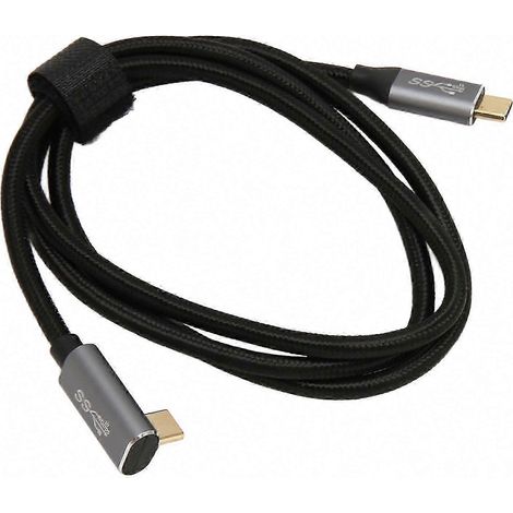 90° USB-C-Kabel, 100 W 10 Gbit/s 4K 60 Hz, abgewinkelter Typ-C-zu-C-Anschluss für Steam Deck, 200 cm / 78,7 Zoll Länge, schnelle Datenübertragung und leistungsstarkes Laden. (1/5)