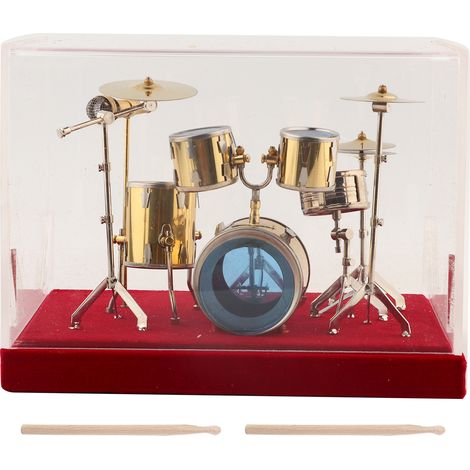 Ensemble de Tambours Miniature Modèle Décoratif pour Maison (18cm) - Instrument de Musique Ornement Artisanal (1/5)