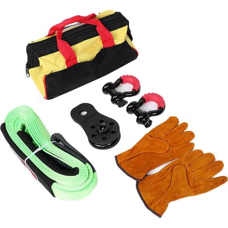Lot de 6 sangles de remorquage haute résistance pour véhicule, cordes de dépannage robustes et accessoires de sécurisation (1/5)