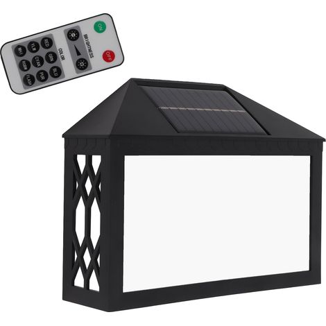 Plaque lumineuse solaire LED colorée pour numéro de maison, étanche, avec télécommande (1/5)