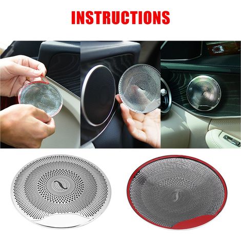 Haut-parleur de porte voiture Garniture Enceinte Trim pour Mercedes Benz Classe E/C/GLC W213 W205 Brillant (1/3)