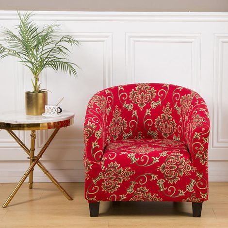 Housse De Fauteuil Extensible Housse De Chaise Imprimé Amovible Lavable Housse De Canapé Modern Revêtement De Fauteuil Pour Comptoir De Bar Salon Salle À Manger Réception Bureau (20) (1/5)