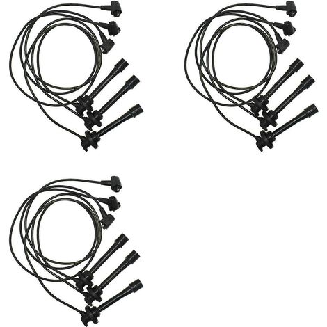 3X 19037-62010 1903762010 Jeu de câbles d'allumage pour Toyota Hilux, 4Runner, Tacoma, Tundra et Land Cruiser (1/5)