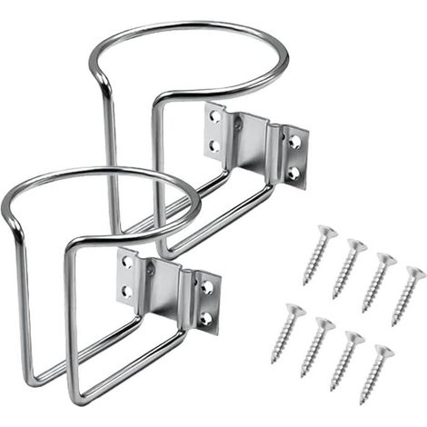 2 Pièces Anneau De Bateau Porte-Gobelet, Porte-Gobelet De Voiture avec Vis, Anneau en Acier Inoxydable Porte-Gobelet, Porte-Gobelet Universel, pour Marine Yacht Camion RV Voiture Remorque Matér (1/5)