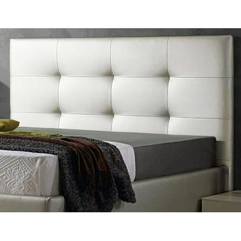 Cabecero cama polipiel moderno 13570cm TEXAS blanco (1/3)
