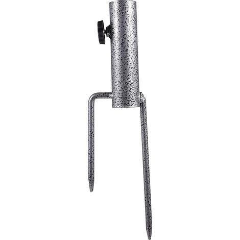 Tarière Parasol - Support de Parasol pour le Sol - Métal - Pied de Parasol - Support de Parasol au Sol - Modèle à Vis - Ancrage au Sol - Support de Parasol pour Plage / Jardin / Pique-nique - 34mm - T (1/5)