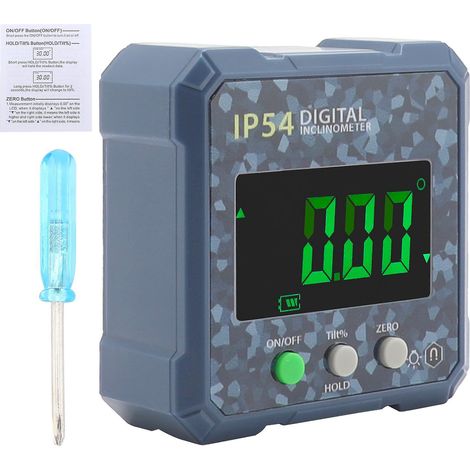 Digitaler Winkelmesser, Mini-LCD-Display, digitaler Winkelmesser mit Magnet, wasserdichter Winkelmesser Inclino