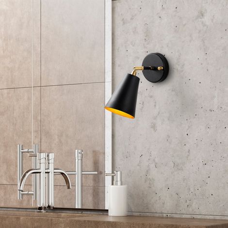 Wandlampe Schwarzgoldener Glasgletscher