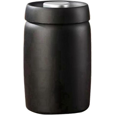 Bocal sous vide pour café, récipient de conservation alimentaire hermétique noir-- (1/5)
